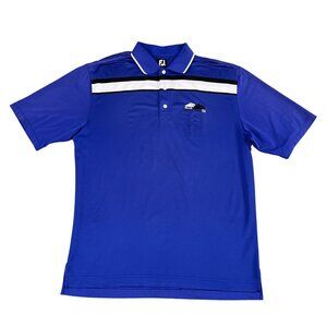 Footjoy Blue Ridge Trail Golf Club Blue Golf Polo Shirt Sz XL
